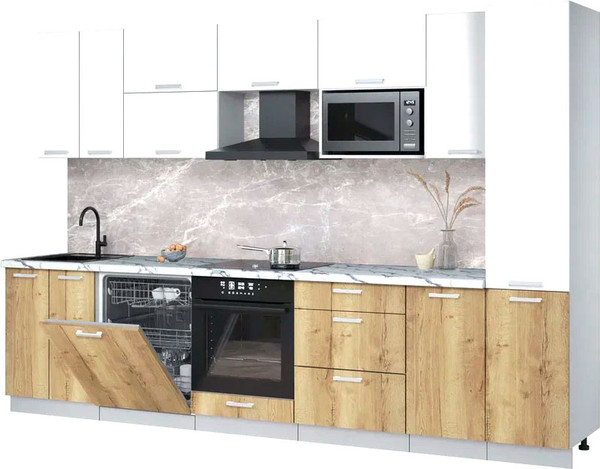 Кухонный гарнитур Интерлиния Мила Лайт 3.2-ПМ2 - фото