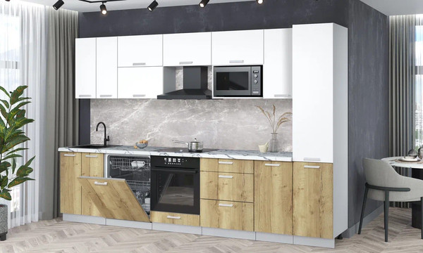 Кухонный гарнитур Интерлиния Мила Лайт 3.2-ПМ2