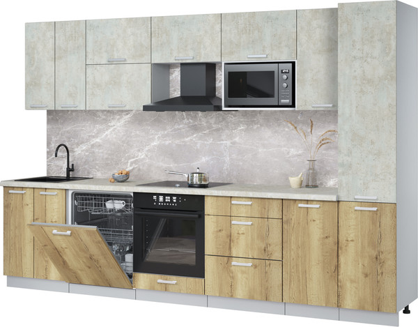 Кухонный гарнитур Интерлиния Мила Лайт 3.2-ПМ2 - фото