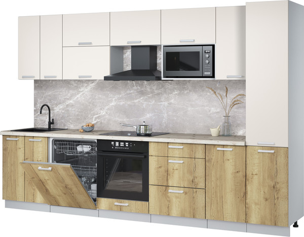 Кухонный гарнитур Интерлиния Мила Лайт 3.2-ПМ2 - фото