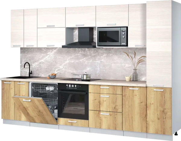 Кухонный гарнитур Интерлиния Мила Лайт 3.2-ПМ2 - фото