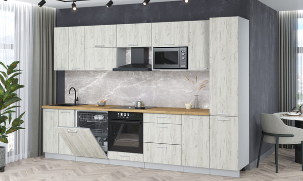 Кухонный гарнитур Интерлиния Мила Лайт 3.2-ПМ2