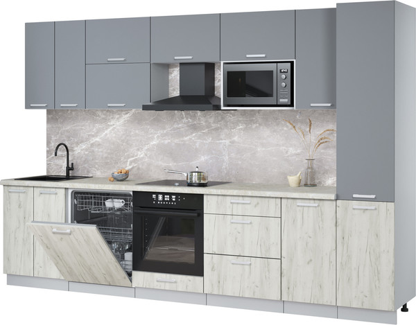 Кухонный гарнитур Интерлиния Мила Лайт 3.2-ПМ2 - фото