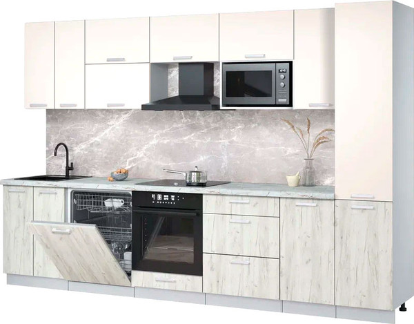 Кухонный гарнитур Интерлиния Мила Лайт 3.2-ПМ2 - фото