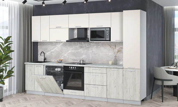 Кухонный гарнитур Интерлиния Мила Лайт 3.2-ПМ2