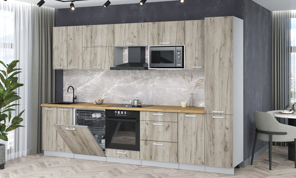 Кухонный гарнитур Интерлиния Мила Лайт 3.2-ПМ2