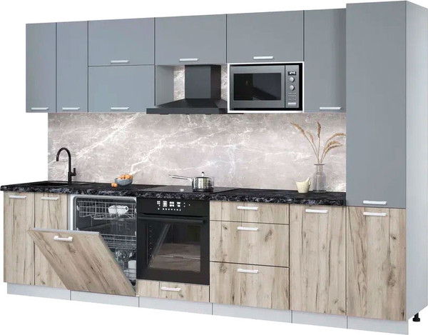 Кухонный гарнитур Интерлиния Мила Лайт 3.2-ПМ2 - фото