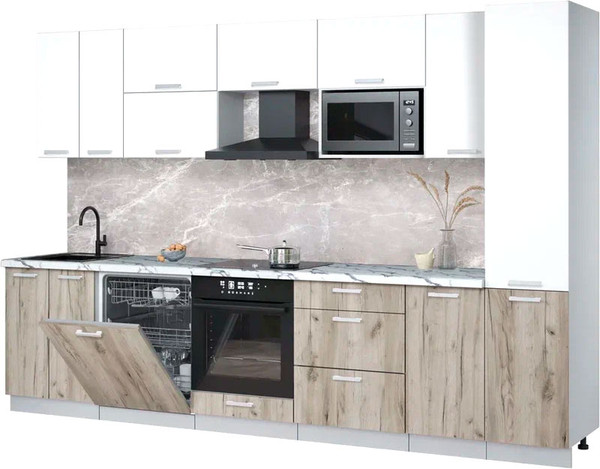 Кухонный гарнитур Интерлиния Мила Лайт 3.2-ПМ2 - фото