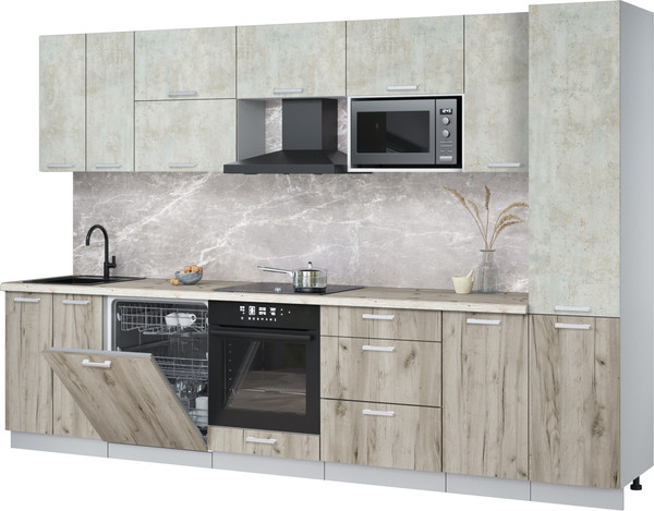 Кухонный гарнитур Интерлиния Мила Лайт 3.2-ПМ2 - фото