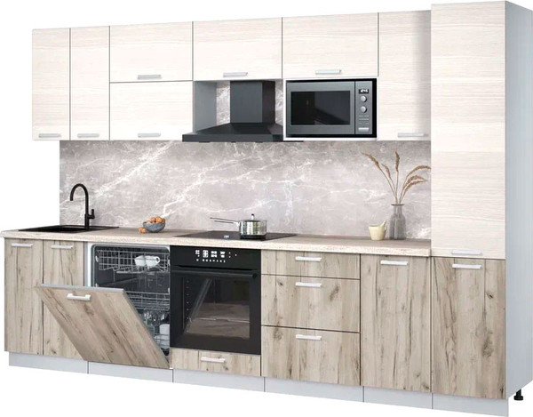 Кухонный гарнитур Интерлиния Мила Лайт 3.2-ПМ2 - фото