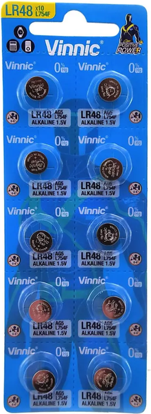 Комплект батареек Vinnic AG5/LR48(393) Alkaline 1.5 - фото