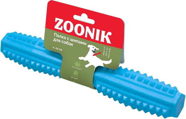 Игрушка для собак ZOONIK Палка литая с шипами / 164163-09 - фото