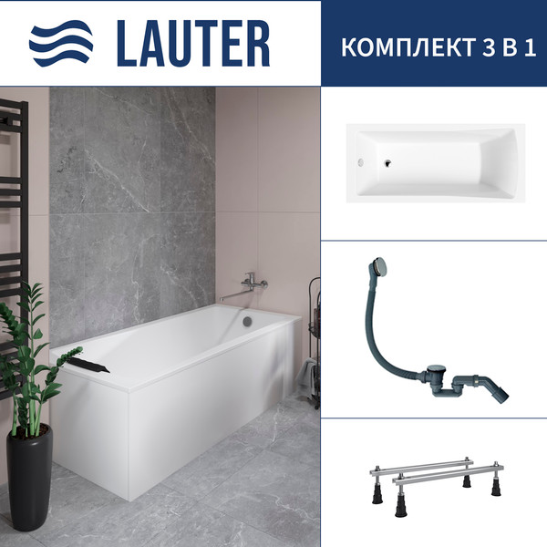 Ванна акриловая Lauter Aurora 180x80 / 21010080 - фото