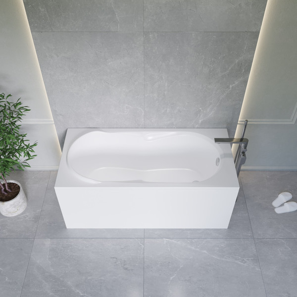 Ванна акриловая Lauter Celeste 170x75 / 21060075 (с каркасом и сифоном 21Y11021 матовый черный)