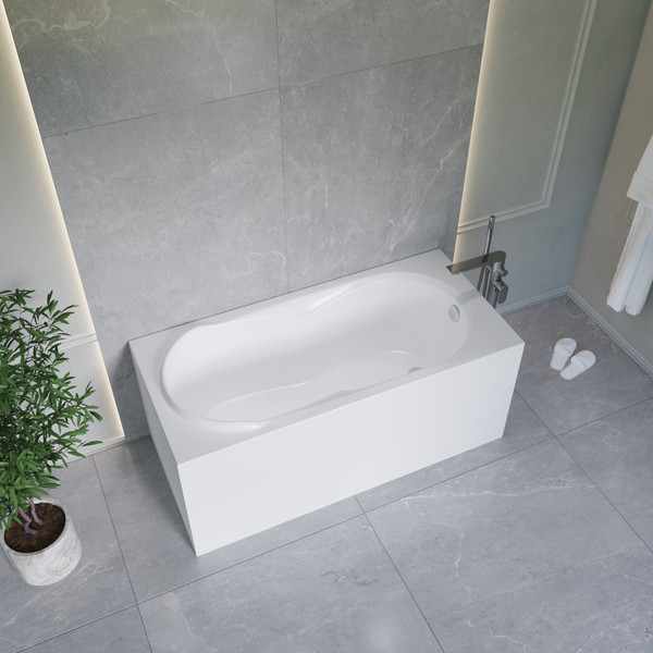 Ванна акриловая Lauter Celeste 170x75 / 21060075 (с каркасом и сифоном 21Y31001 матовый черный)