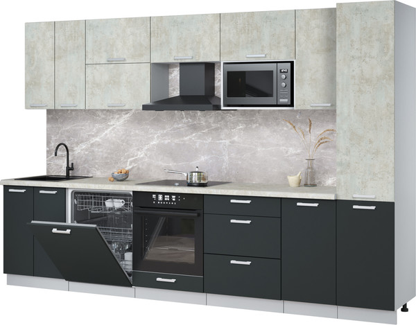 Кухонный гарнитур Интерлиния Мила Лайт 3.2-ПМ2 - фото