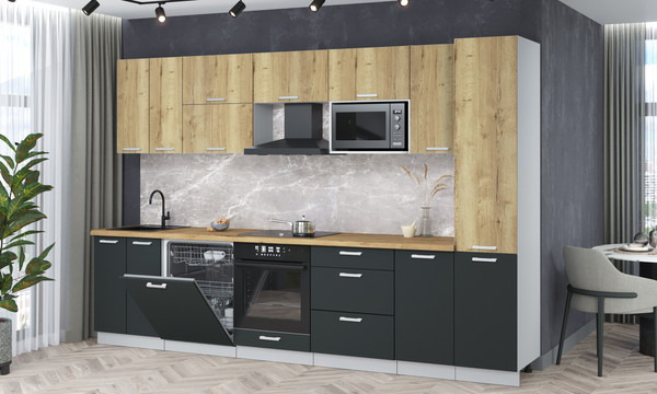 Кухонный гарнитур Интерлиния Мила Лайт 3.2-ПМ2