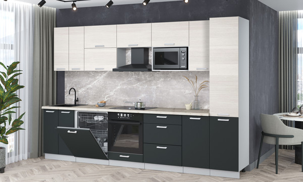 Кухонный гарнитур Интерлиния Мила Лайт 3.2-ПМ2