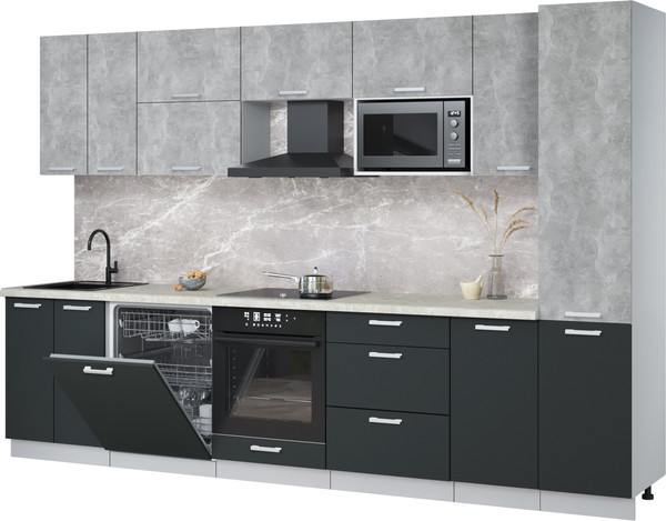 Кухонный гарнитур Интерлиния Мила Лайт 3.2-ПМ2 - фото