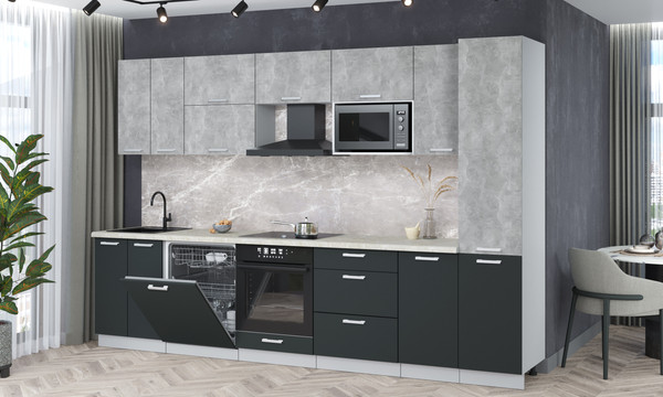 Кухонный гарнитур Интерлиния Мила Лайт 3.2-ПМ2