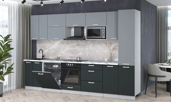 Кухонный гарнитур Интерлиния Мила Лайт 3.2-ПМ2