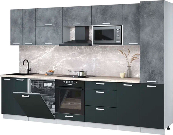 Кухонный гарнитур Интерлиния Мила Лайт 3.2-ПМ2 - фото