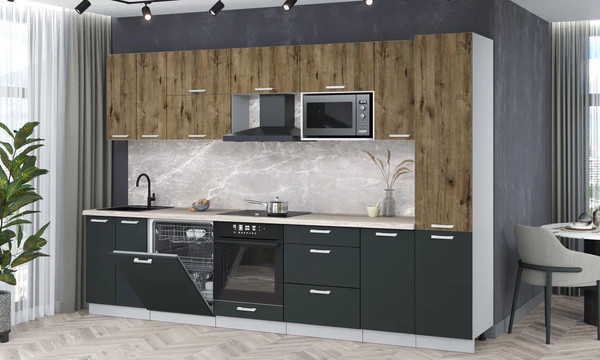 Кухонный гарнитур Интерлиния Мила Лайт 3.2-ПМ2