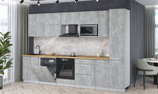 Кухонный гарнитур Интерлиния Мила Лайт 3.2-ПМ2