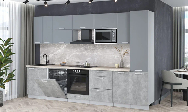 Кухонный гарнитур Интерлиния Мила Лайт 3.2-ПМ2