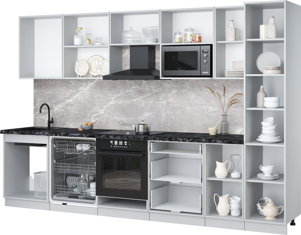 Кухонный гарнитур Интерлиния Мила Лайт 3.2-ПМ2