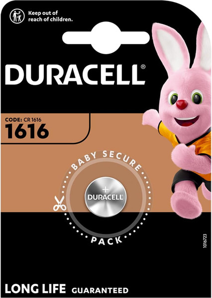 Батарейка Duracell CR1616 Lithium 3V - фото