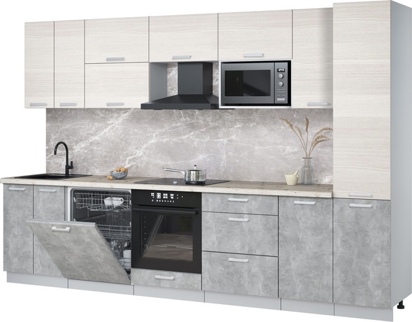 Кухонный гарнитур Интерлиния Мила Лайт 3.2-ПМ2 - фото