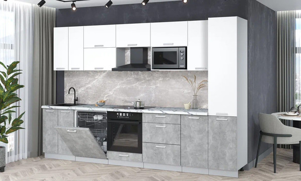 Кухонный гарнитур Интерлиния Мила Лайт 3.2-ПМ2