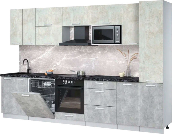 Кухонный гарнитур Интерлиния Мила Лайт 3.2-ПМ2 - фото