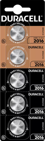 Комплект батареек Duracell CR2016 Lithium 3V - фото