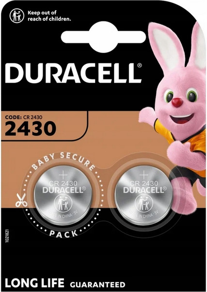 Комплект батареек Duracell CR2430 Lithium 3V - фото