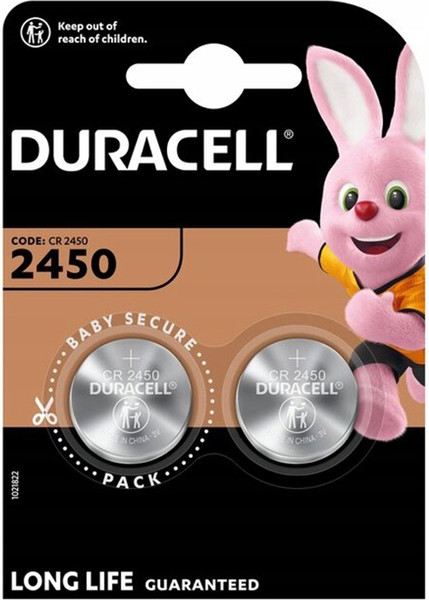 Комплект батареек Duracell CR2450 Lithium 3V - фото