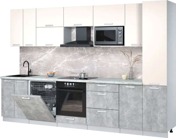 Кухонный гарнитур Интерлиния Мила Лайт 3.2-ПМ2 - фото