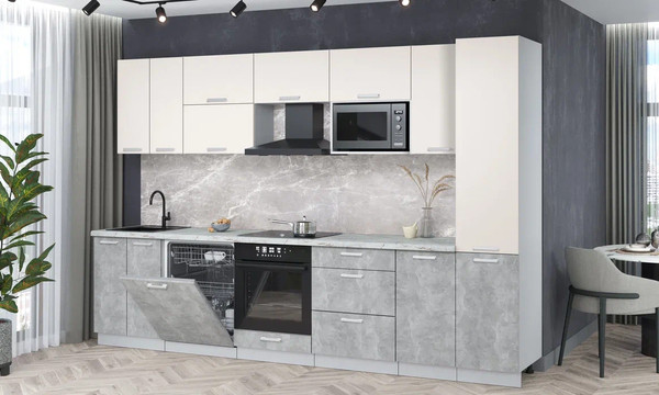 Кухонный гарнитур Интерлиния Мила Лайт 3.2-ПМ2