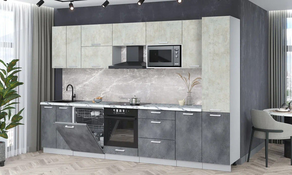 Кухонный гарнитур Интерлиния Мила Лайт 3.2-ПМ2