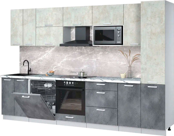 Кухонный гарнитур Интерлиния Мила Лайт 3.2-ПМ2 - фото