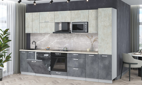 Кухонный гарнитур Интерлиния Мила Лайт 3.2-ПМ2