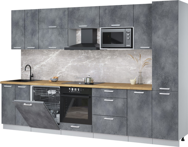 Кухонный гарнитур Интерлиния Мила Лайт 3.2-ПМ2 - фото