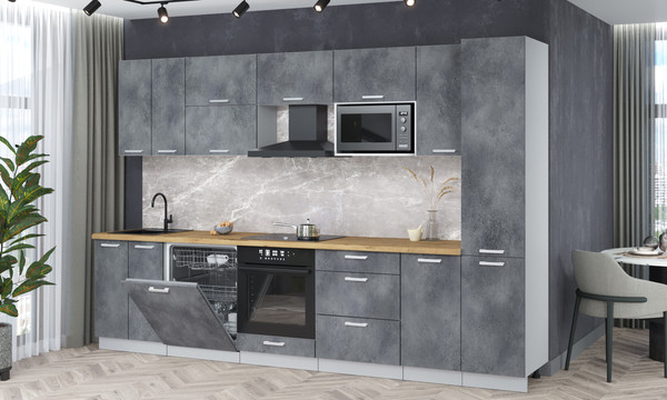 Кухонный гарнитур Интерлиния Мила Лайт 3.2-ПМ2