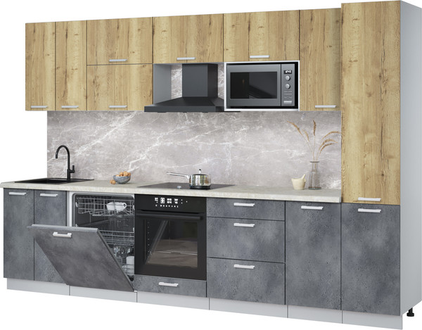 Кухонный гарнитур Интерлиния Мила Лайт 3.2-ПМ2 - фото