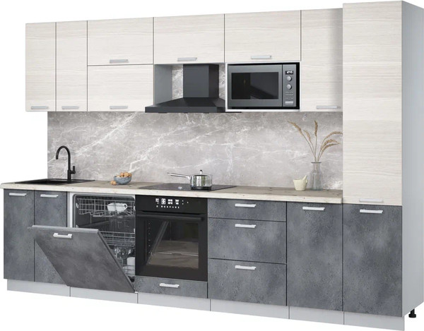 Кухонный гарнитур Интерлиния Мила Лайт 3.2-ПМ2 - фото