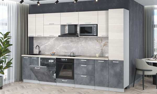 Кухонный гарнитур Интерлиния Мила Лайт 3.2-ПМ2