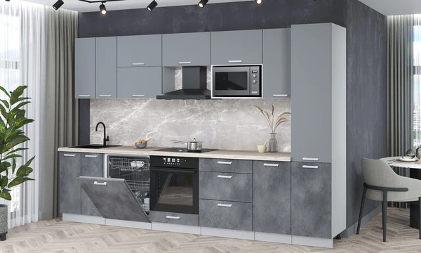 Кухонный гарнитур Интерлиния Мила Лайт 3.2-ПМ2