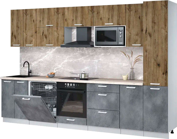 Кухонный гарнитур Интерлиния Мила Лайт 3.2-ПМ2 - фото