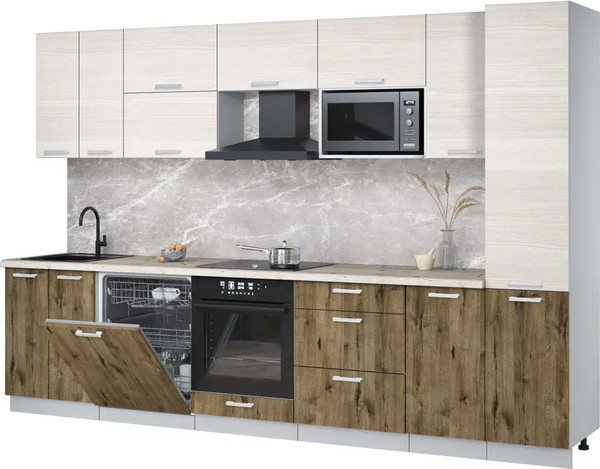 Кухонный гарнитур Интерлиния Мила Лайт 3.2-ПМ2 - фото